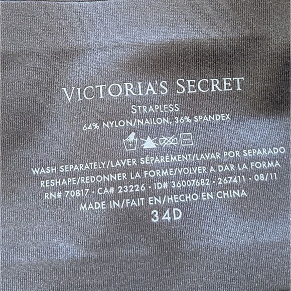 Victoria's Secret Bra Front Closure Removable Straps Full Coverage 34D - Picture 6 of 6